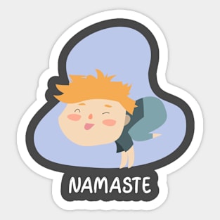 Little Yoga Namaste Boy Sticker